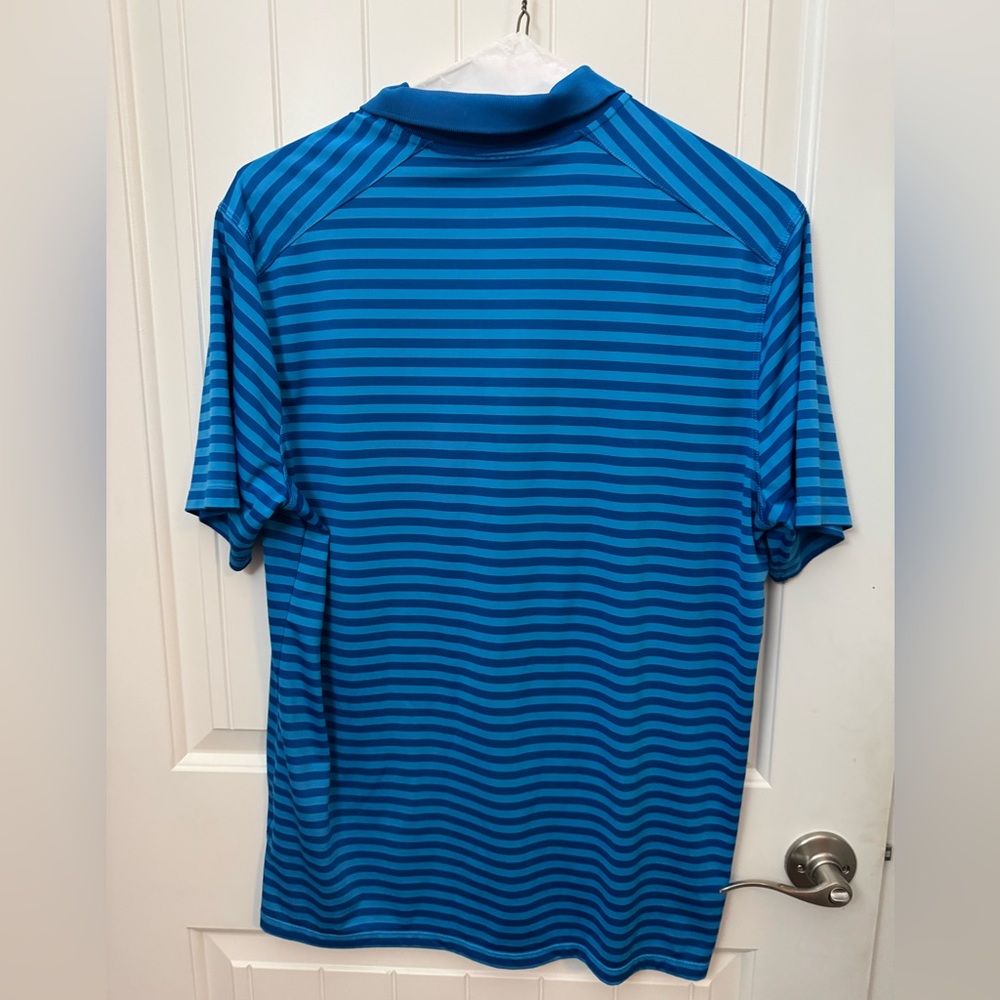 Nike Men's Blue Striped Polo Shirt golf size large - Picture 3 of 4